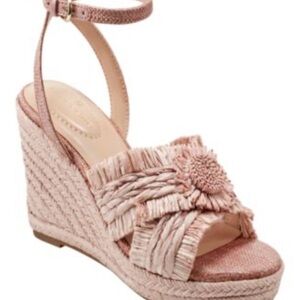 Bandolino Pink Espadrille Wedge Sandals